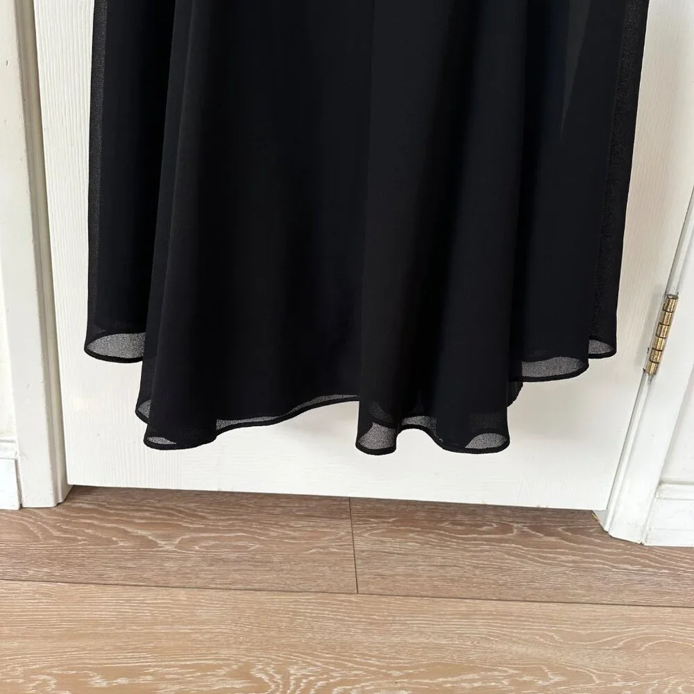 Jessica McClintock Black Sleeveless Maxi Dress Size 10 Formal Prom Wedding MOB - Picture 7 of 13